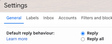 Default should be set to Reply and not reply All