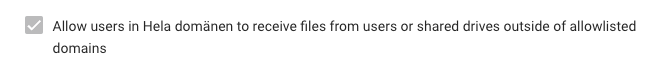 Block incoming sharing from unknown sources.