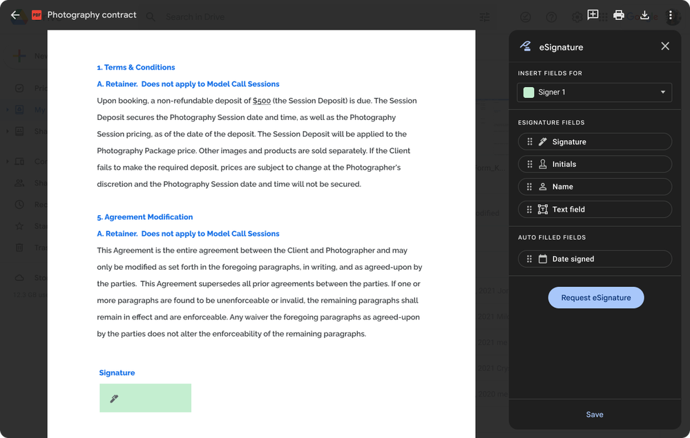 eSignature PDF